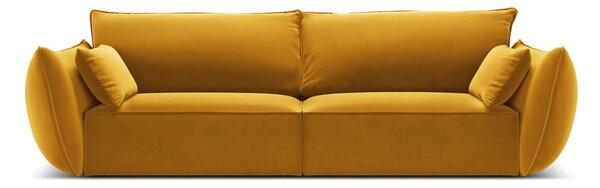 Кадифен диван в цвят горчица 208 cm Vanda – Mazzini Sofas