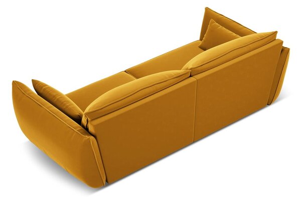 Кадифен диван в цвят горчица 208 cm Vanda – Mazzini Sofas