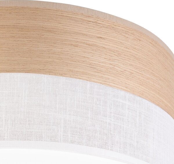 LED Плафониера SIRJA WOOD LED/36W/230V Ø 45 см бял/дъб