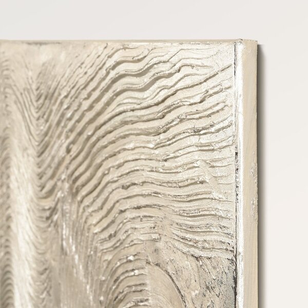 Ръчно рисувана картина 88x118 cm Metallic Silver – Malerifabrikken