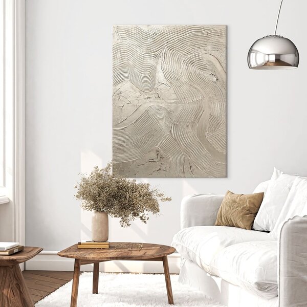 Ръчно рисувана картина 88x118 cm Metallic Silver – Malerifabrikken