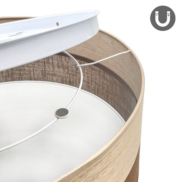 LED Плафониера SIRJA WOOD LED/36W/230V Ø 45 см кафяв/дъб
