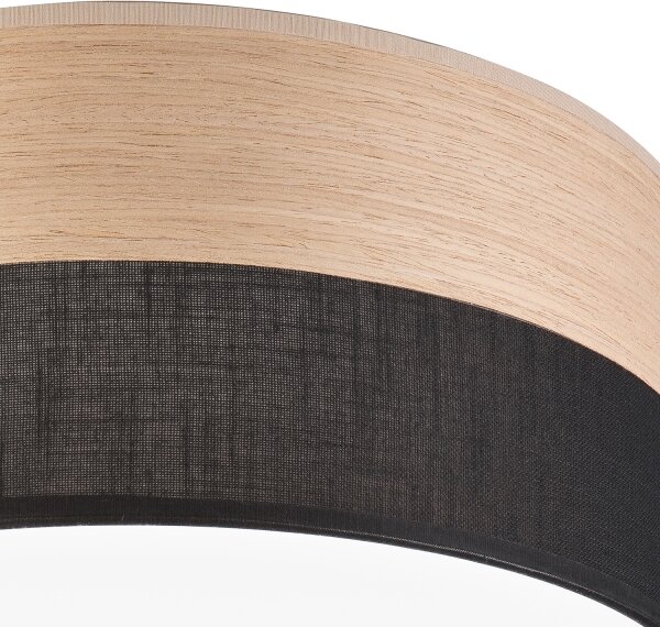 LED Плафониера SIRJA WOOD LED/36W/230V Ø 45 см черен/дъб