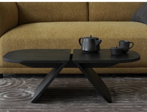 Черна масичка за кафе от масивен дъб 54x100 cm Avio – Blomus
