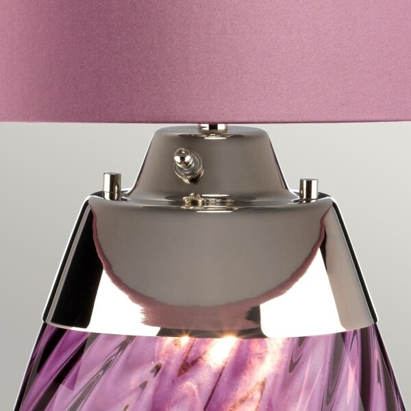 Elstead LENA-TL-L-PLUM - LED Настолна лампа LENA 1xE27/40W/230V 74 см розов