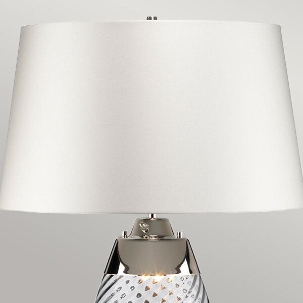 Elstead LENA-TL-L-SMOKE-OWSS - LED Настолна лампа LENA 1xE27/40W/230V 74 см бял