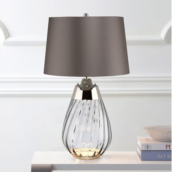 Elstead LENA-TL-S-SMOKE - LED Настолна лампа LENA 1xE27/60W/230V + 1xGU10/7W сив