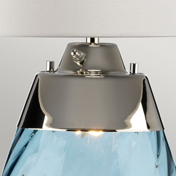Elstead LENA-TL-L-BLUE-OWSS-LED Настолна лампа LENA 1xE27/40W/230V, 74см, синьо/