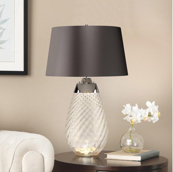 Elstead LENA-TL-L-SMOKE - LED Настолна лампа LENA 1xE27/40W/230V 74 см сив
