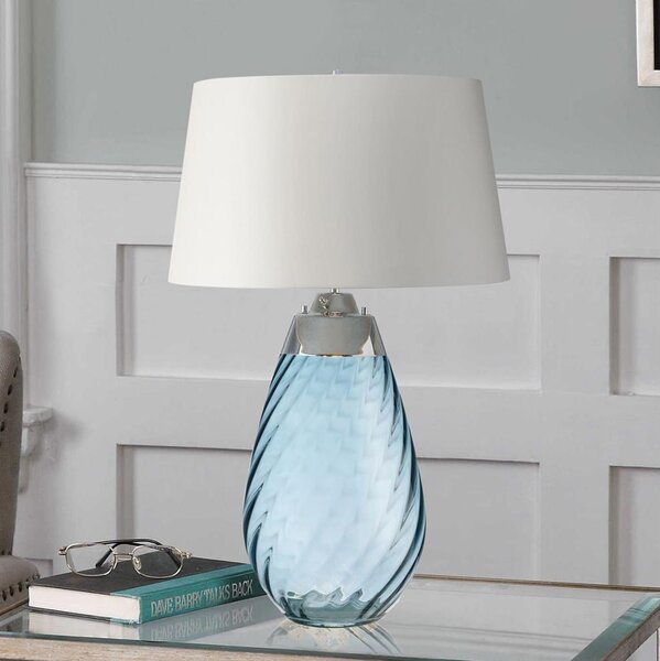 Elstead LENA-TL-L-BLUE-OWSS-LED Настолна лампа LENA 1xE27/40W/230V, 74см, синьо/
