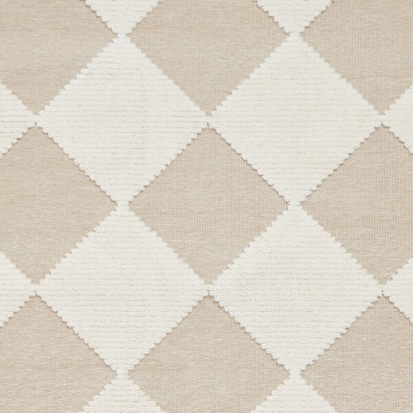 Бяло-бежов килим подходящ за пране 160x230 cm Lyna Beige&White – Think Rugs