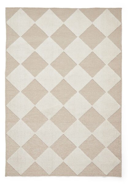 Бяло-бежов килим подходящ за пране 160x230 cm Lyna Beige&White – Think Rugs