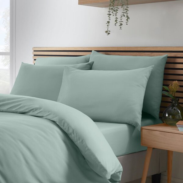 Зелено единично спално бельо от микрофибър 135x200 cm So Soft Easy Iron – Catherine Lansfield