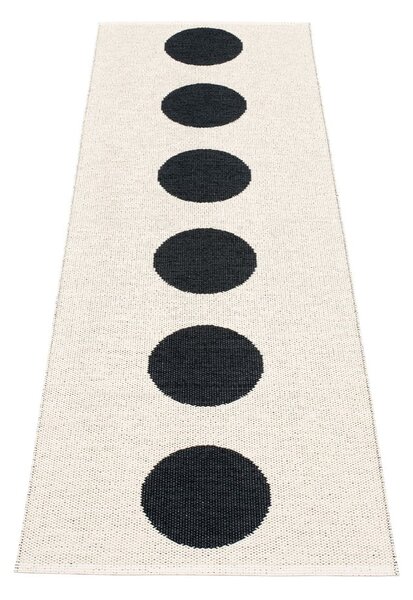 Черно-бяла пътека за открито и закрито 70x225 cm Vera Black – Pappelina