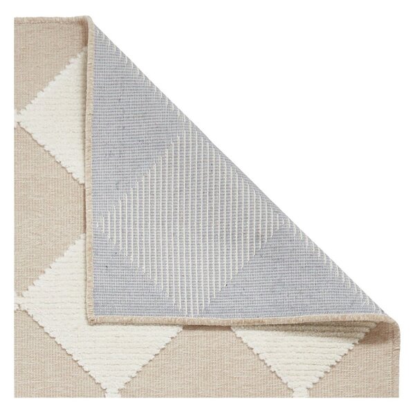 Бяло-бежов килим подходящ за пране 160x230 cm Lyna Beige&White – Think Rugs