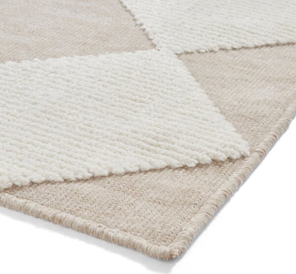 Бяло-бежов килим подходящ за пране 160x230 cm Lyna Beige&White – Think Rugs