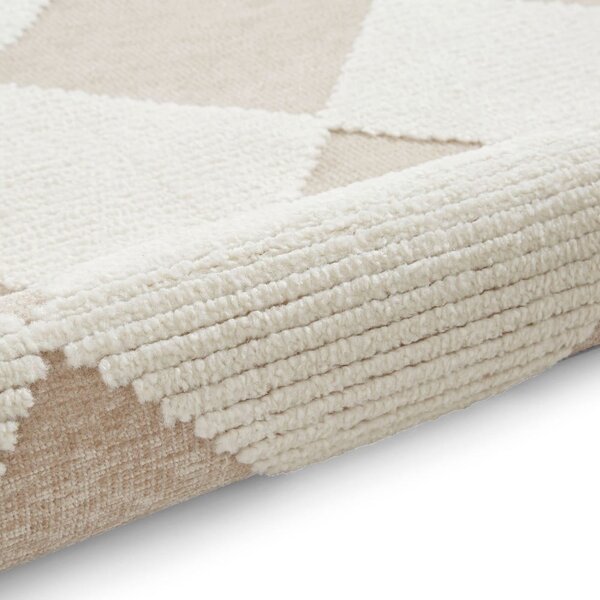 Бяло-бежов килим подходящ за пране 160x230 cm Lyna Beige&White – Think Rugs