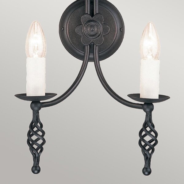 Elstead BY2-BLACK - Аплик BELFRY 2xE14/60W/230V