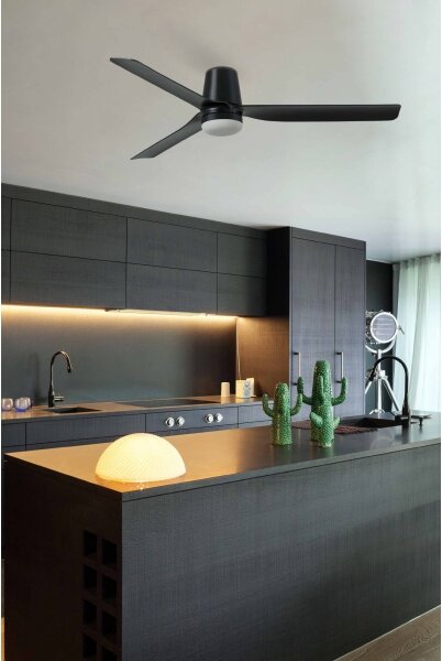 FARO 33830WT-1TW-LED Димируем вентилатор PUNT TUB M LED/18W/230V черен Ø 132 см WT + д.у