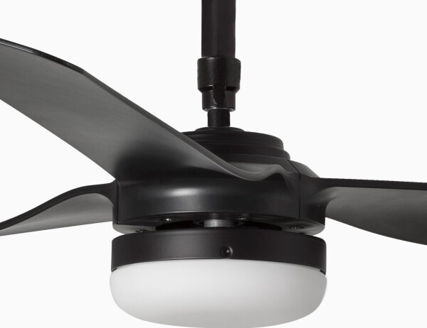 FARO 33815WT-21-LED таванен вентилатор с възможност за димиране PUNT M LED/18W/230V, черен, Ø 132 cm, WT + дистанционно управление