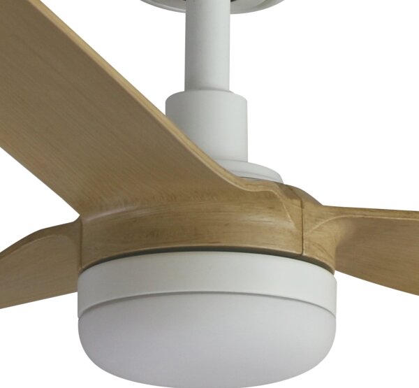 FARO 33816WT-20 - LED вентилатор с димер PUNT M LED/18W/230V кафяв/бял Ø 132 см WT+DO