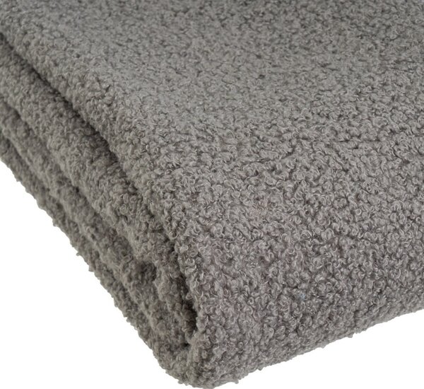 Сиво одеяло от шерпа 130x160 cm Sherpa Bouclé – Casa Selección
