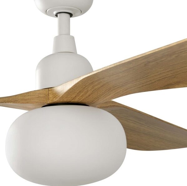 FARO 34361WT-11L-таванен вентилатор OUTWOOD L 1xE27/15W кафяв/бял Ø 150 см WT IP44+ДУ