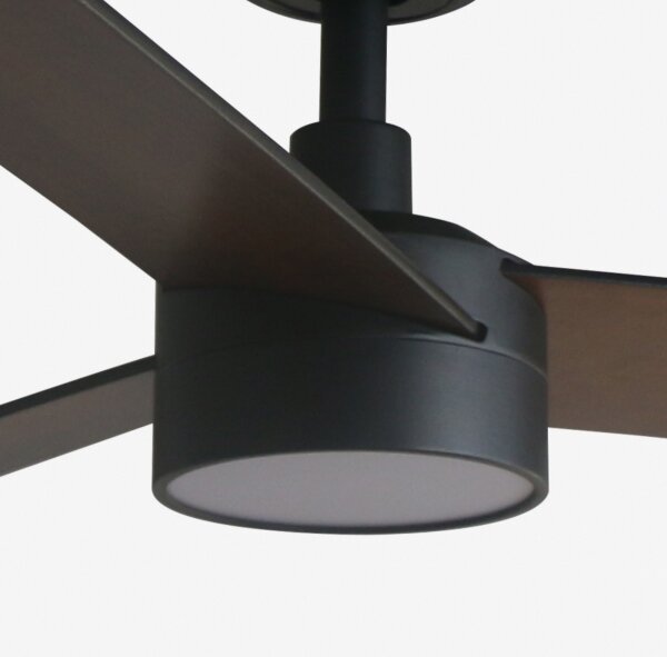 FARO 34298WT-1TW - LED Димируем вентилатор RUDDER L LED/18W/230V черен Ø 132 см WT + д.у