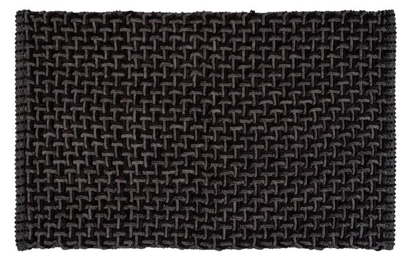 Антрацитен текстилен килим за баня 50x80 cm Ecoli – Wenko