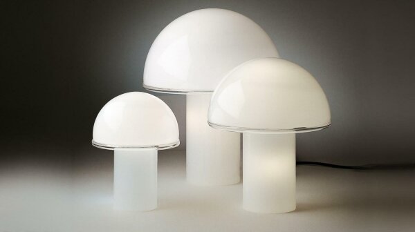 Artemide A006300 - Настолна лампа ONFALE 1xE14/5W/230V + 1xE27/13W бял