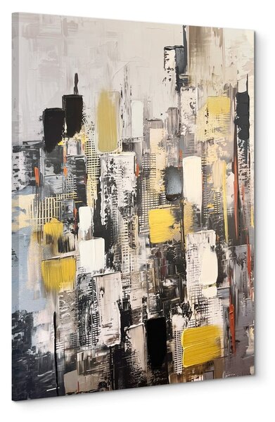 Картина с ръчно изрисувани елементи 70x100 cm Cityscape – Styler