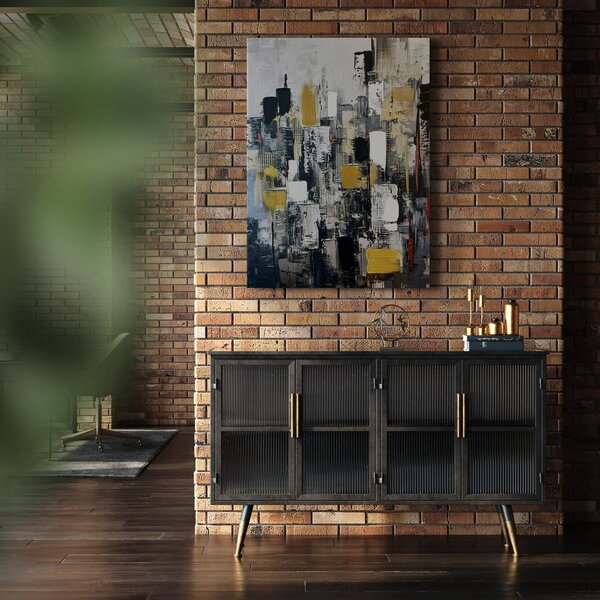 Картина с ръчно изрисувани елементи 70x100 cm Cityscape – Styler
