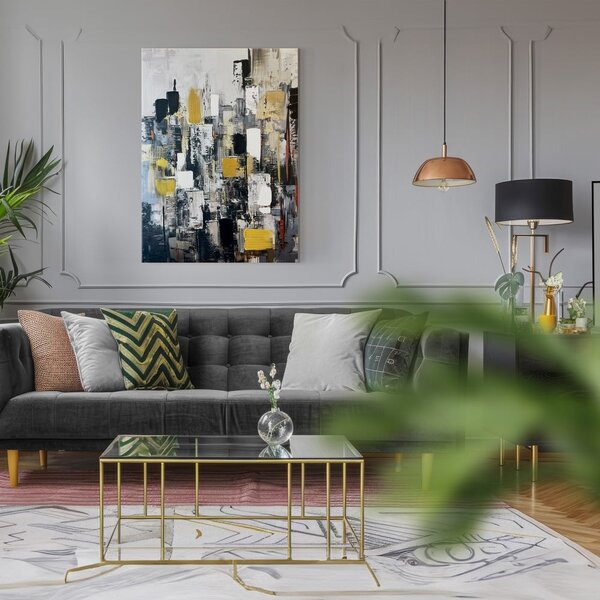 Картина с ръчно изрисувани елементи 70x100 cm Cityscape – Styler