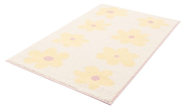 Детски килим в цвят слонова кост и жълто 120x170 cm Dazzy Vanilla – FD