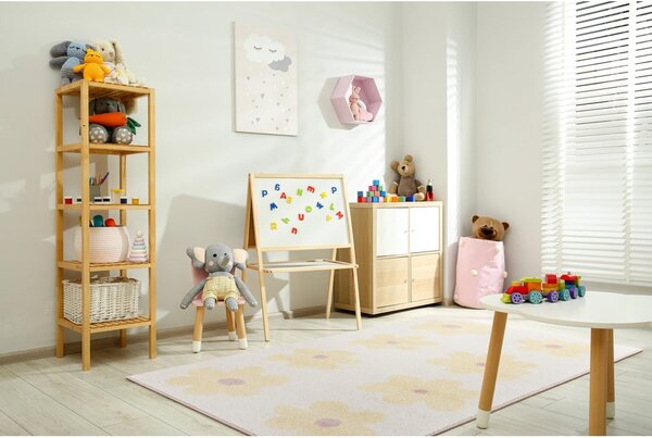 Детски килим в цвят слонова кост и жълто 120x170 cm Dazzy Vanilla – FD