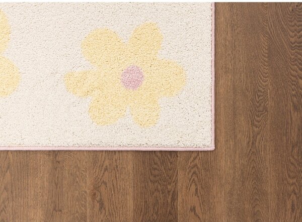 Детски килим в цвят слонова кост и жълто 120x170 cm Dazzy Vanilla – FD