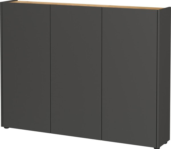 Антрацитно шкафче от декор от дъб 138x105x25 cm Libbiano – Germania