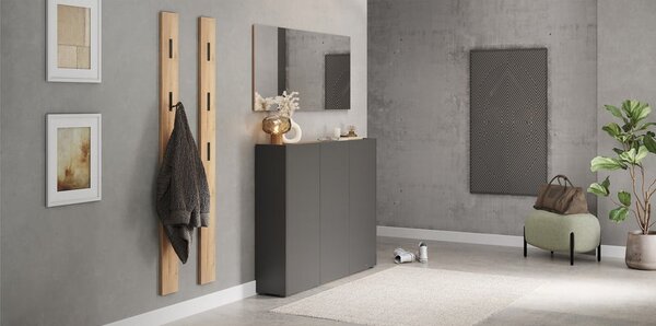 Антрацитно шкафче от декор от дъб 138x105x25 cm Libbiano – Germania