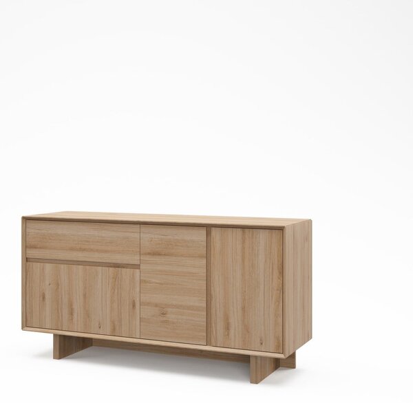 Скрин от дъбов декор в естествен цвят 146x76x45 cm Carpi – Marckeric