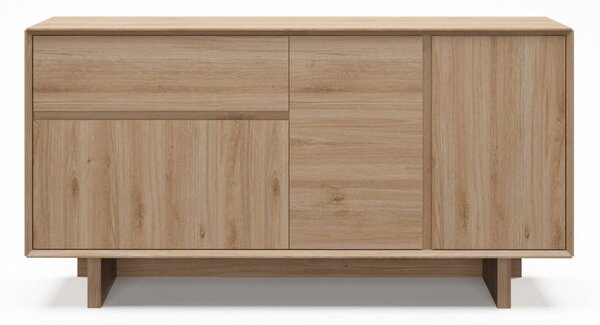 Скрин от дъбов декор в естествен цвят 146x76x45 cm Carpi – Marckeric