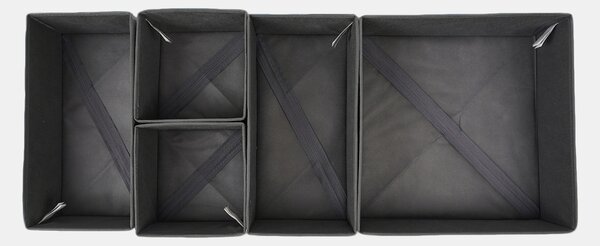 Sinsay - 5 pack сгъваеми органайзери за гардероб - Светло сиво