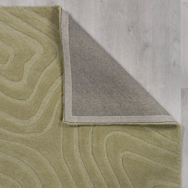 Ръчно изработен вълнен килим в цвят каки 120x170 cm Mesmerise Sage – Flair Rugs