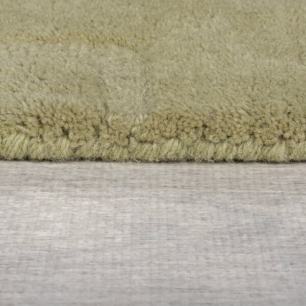 Ръчно изработен вълнен килим в цвят каки 120x170 cm Mesmerise Sage – Flair Rugs