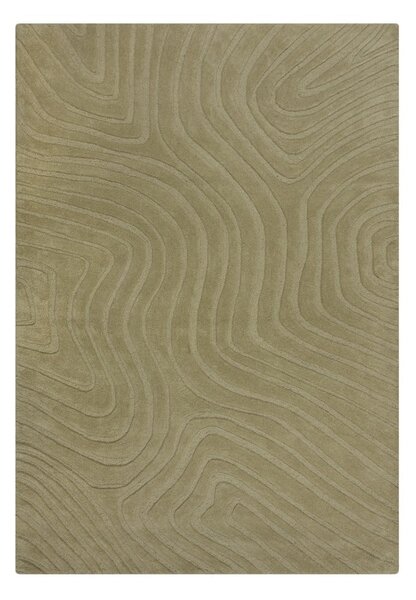 Ръчно изработен вълнен килим в цвят каки 120x170 cm Mesmerise Sage – Flair Rugs
