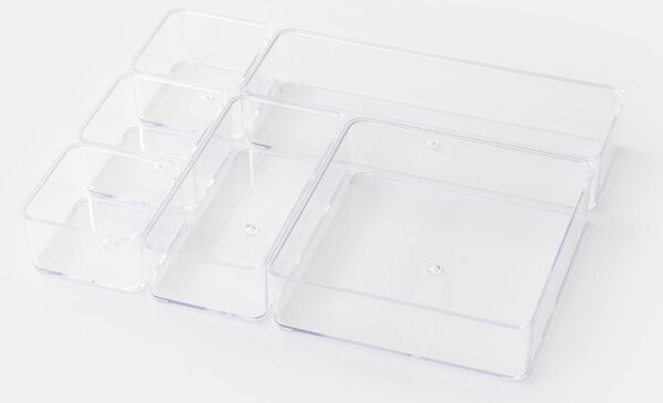 Sinsay - Комплект прозрачни органайзери 6 pack - clear