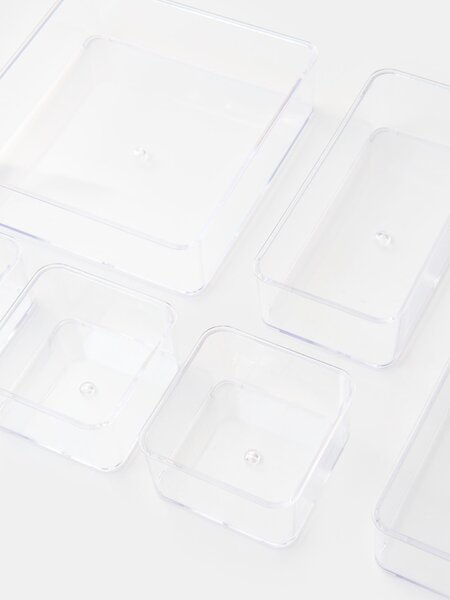 Sinsay - Комплект прозрачни органайзери 6 pack - clear