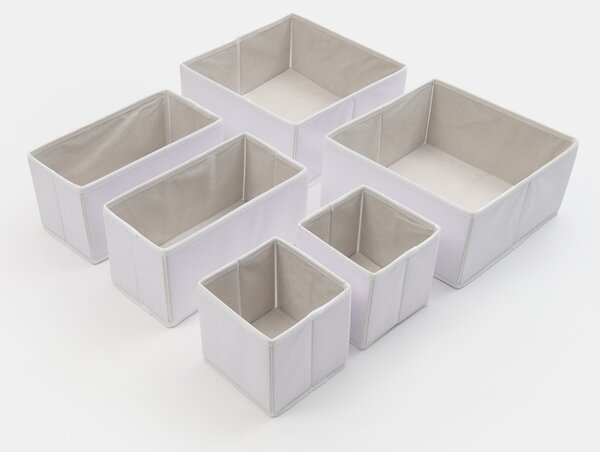 Sinsay - Комплект органайзери за гардероб 6-pack - бял