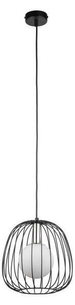 Пендел BELL 1xG9/12W/230V Ø 24 cm черен/лъскав хром