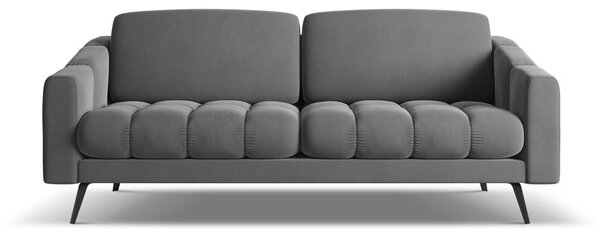 Сив кадифен диван 202 cm Nalu – Makamii