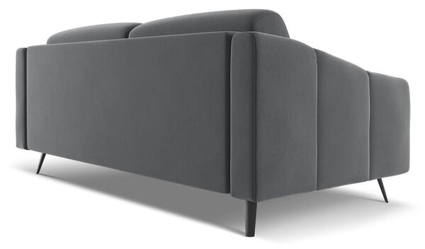 Сив кадифен диван 202 cm Nalu – Makamii